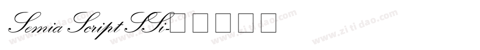 Semia Script SSi字体转换